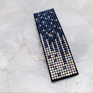 Blue Iridescent White Rhinestone Barrett